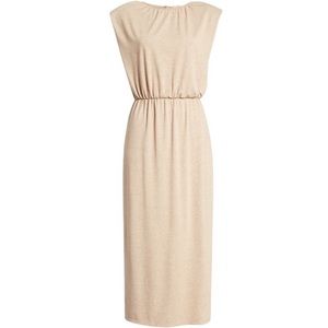 Wayf padded shoulder midi
